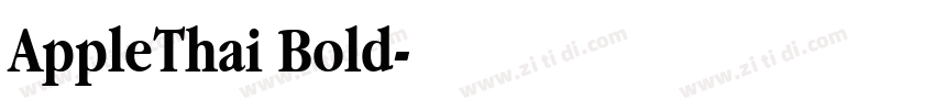 AppleThai Bold字体转换